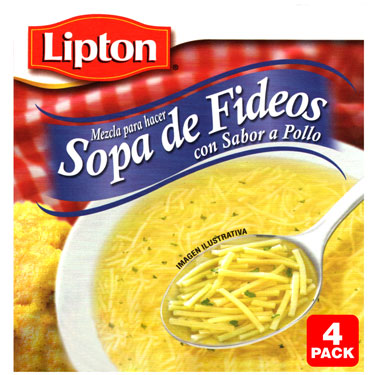 Sopas Lipton caja de 4