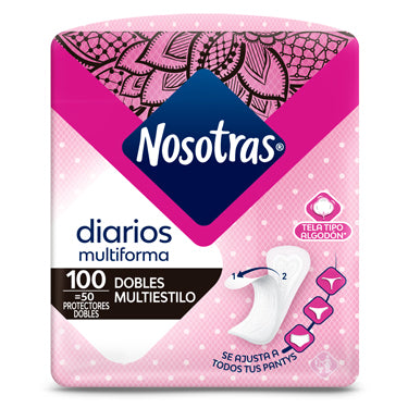 NOSOTRAS DIARIOS DOBLES MULTIESTILO 50 CT