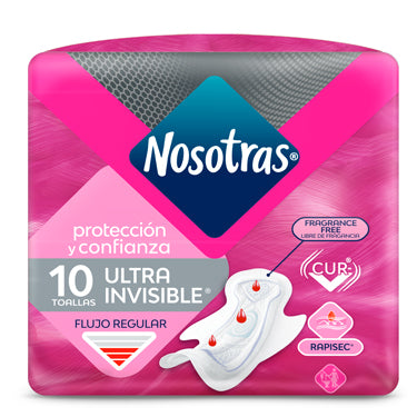 NOSOTRAS ULTRA INVISIBLE REG 10 CT