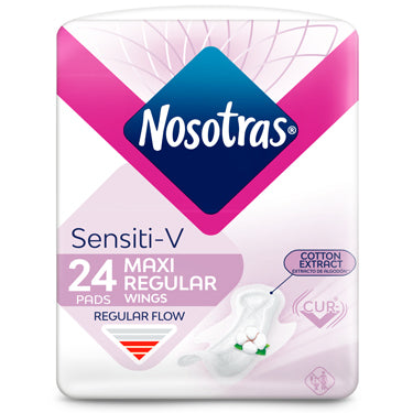 NOSOTRAS SENSITI-V MAXI REGULAR WINGS 24 CT