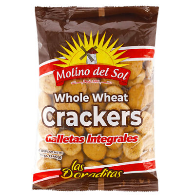 Cuban Crackers Whole Wheat- Galletas Cubanas Integrales Molino del Sol 8.4oz