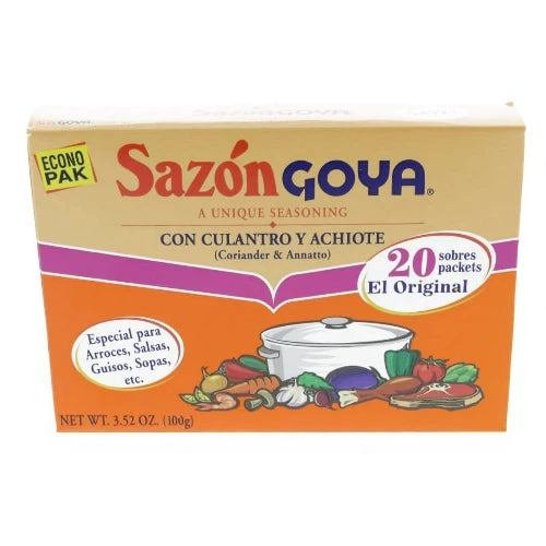 Goya Sazon con Culantro y Achiote - Coriander & Annatto 20 ct