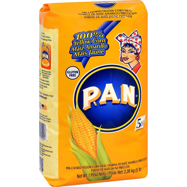 Harina Pan Pre-cooked White Corn Meal 5 lb, 2.26kg