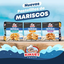 4 Cajas de Pastelillos KIKUET Surtidas  (1 Calamar, 1 Dorado, 2 Mariscos) 5 CT con Envio Rapido de UPS Incluido