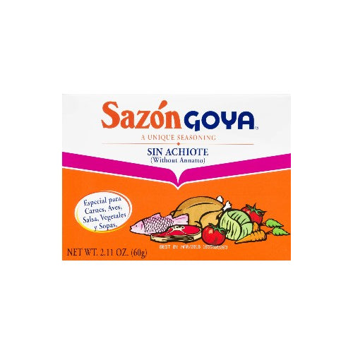 Goya Sazon Without Achiote - Sin Achiote 8 Pack