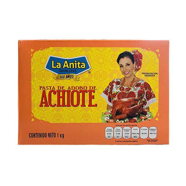 La Anita Pasta de Adobo de Chiote - Condiment Paste Annatto 110g 3.9oz