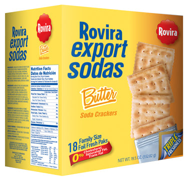 ROVIRA EXPORT SODAS BUTTER  CRACKERS 19.5 OZ