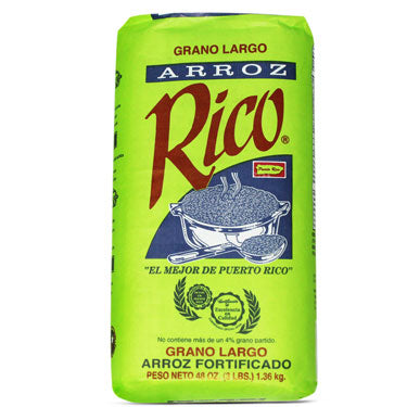 ARROZ RICO  GRANO LARGO (PAPEL VERDE) 3 LB