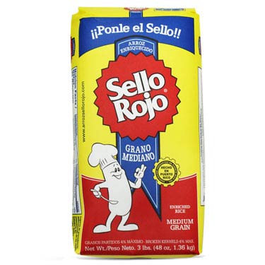 SELLO ROJO ARROZ GRANO MEDIANO 3 LB