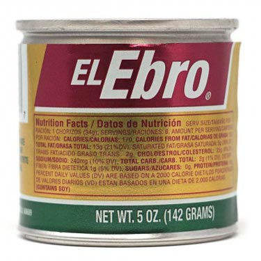 EL EBRO CHORIZOS EN MANTECA 5 OZ