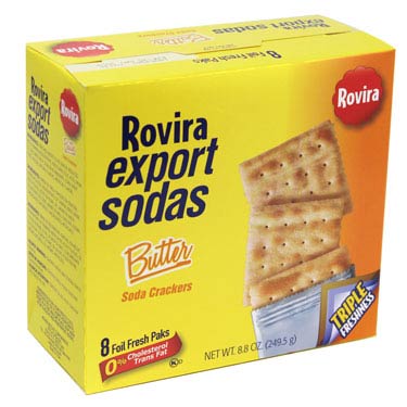 ROVIRA EXPORT SODAS BUTTER  CRACKERS 8 OZ