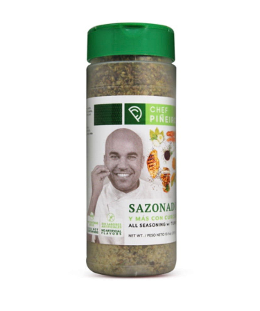 CHEF PINEIRO SAZONADOR Y MAS con Cúrcuma  10.5 OZ