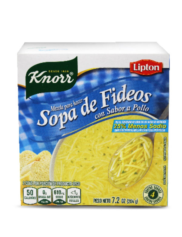 Sopas Lipton Bajas en Sodio caja de 4