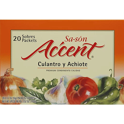 Sazón Accent Culantro Y Achiote Seasoning 20 Ct Box