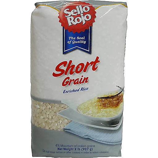ARROZ SELLO ROJO GRANO CORTO 2 LB