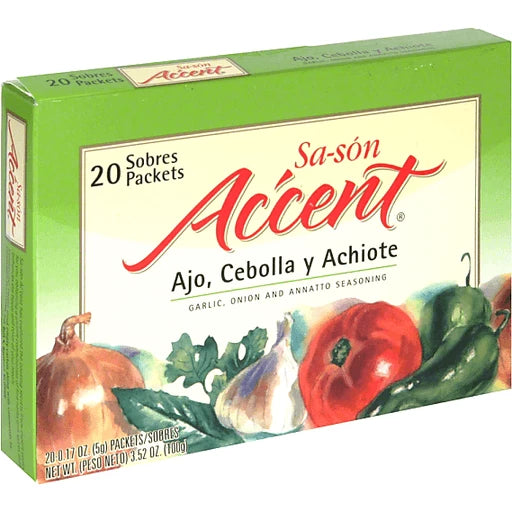 Sazón Accent Garlic Onion & Annatto Seasoning
